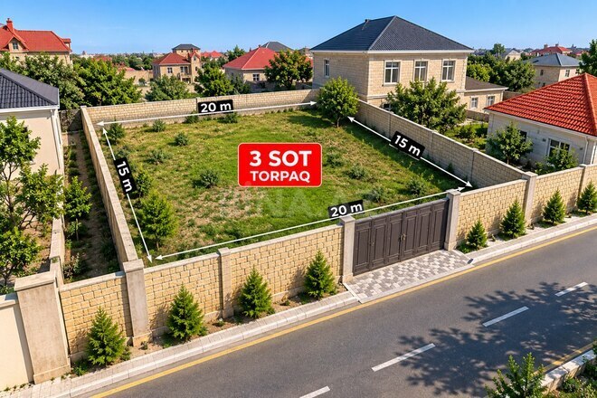 Satılır  torpaq 3 sot, Mehdiabad q., photo 1 from 5