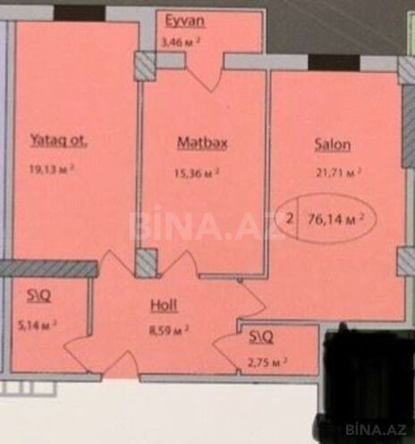 Satılır 2 otaqlı yeni tikili 77 m², 20 Yanvar m., photo 3 from 11