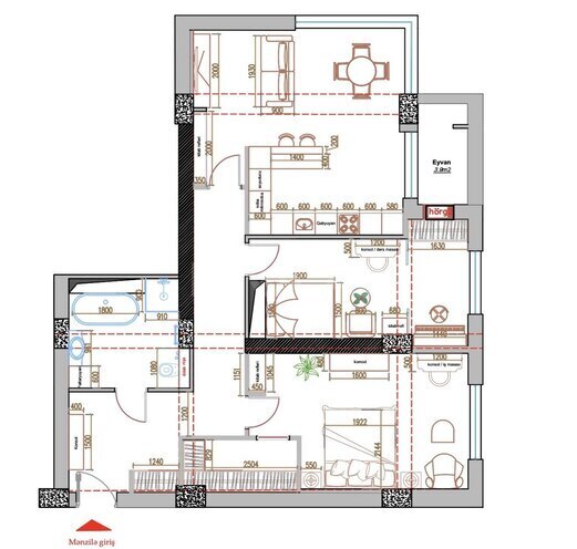 Satılır 3 otaqlı yeni tikili 99 m², Gənclik m., photo 14 from 15