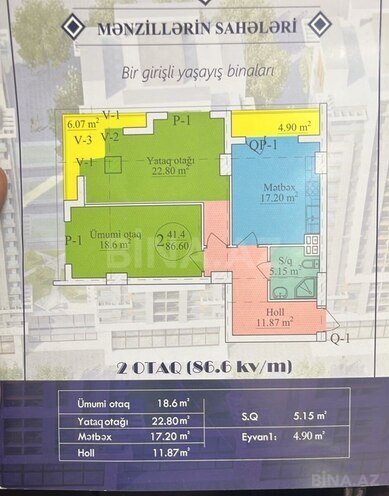 Satılır 2 otaqlı yeni tikili 80 m², Nəriman Nərimanov m., photo 7 from 8