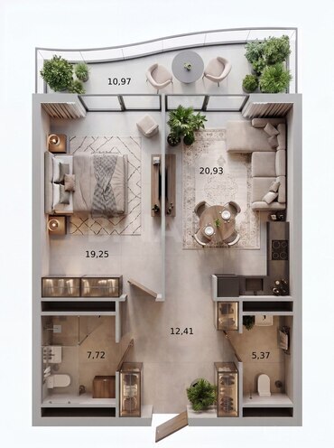 Продаётся 2-комн. новостройка 76.6 м², пос. Нардаран, photo 3 from 30