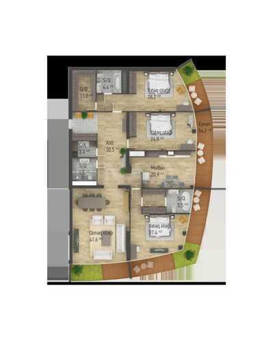 Satılır 4 otaqlı yeni tikili 240 m², Nizami m., photo 7 from 8