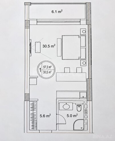 Satılır 1 otaqlı yeni tikili 57 m², Sea Breeze q., photo 6 from 7