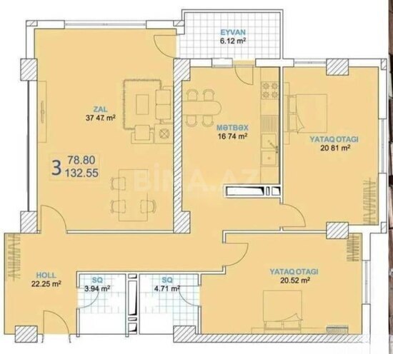Продаётся 3-комн. новостройка 133 м², м. Нариман Нариманов, photo 4 from 10