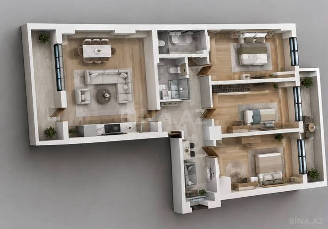 Продаётся 4-комн. новостройка 158 м², м. Шах Исмаил Хатаи, photo 5 from 10