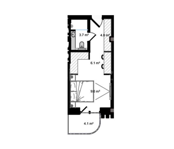 Satılır 1 otaqlı yeni tikili 35.3 m², Nardaran q., photo 4 from 13