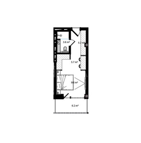 Продаётся 1-комн. новостройка 38.7 м², пос. Нардаран, photo 3 from 13