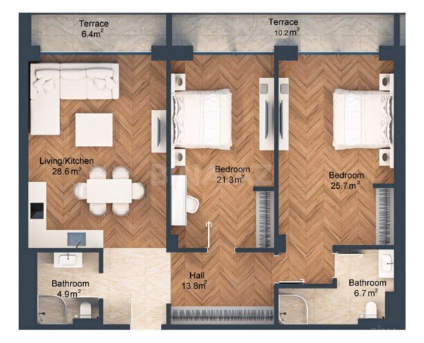 Продаётся 3-комн. новостройка 135 м², пос. Нардаран, photo 3 from 18