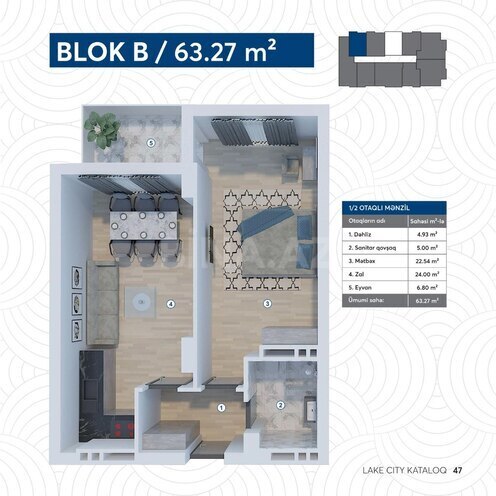 Satılır 1 otaqlı yeni tikili 64 m², Koroğlu m., photo 17 from 18