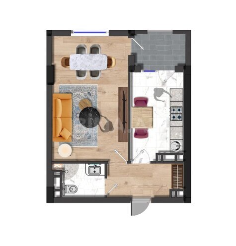 Продается 1-комн. новостройка 52.3 м², пос. Бинагади, photo 6 from 8