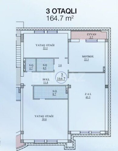 Satılır 3 otaqlı yeni tikili 164.7 m², Sahil m., photo 5 from 6