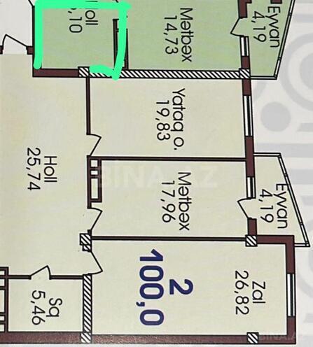 Satılır 3 otaqlı yeni tikili 111 m², Nizami m., photo 5 from 15