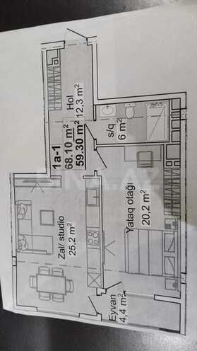 Satılır 2 otaqlı yeni tikili 68.5 m², İnşaatçılar m., photo 7 from 9