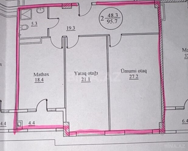 Продается 3-комн. новостройка 96 м², м. Ичеришехер, photo 6 from 12