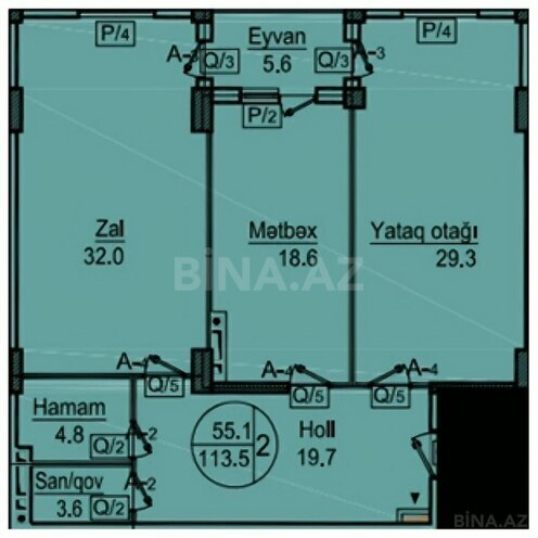 Satılır 2 otaqlı yeni tikili 113 m², Nəriman Nərimanov m., photo 12 from 13
