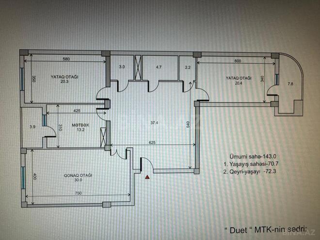 Продается 3-комн. новостройка 143 м², Ясамальский р., photo 3 from 7