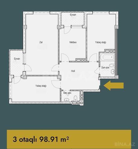 Продаётся 3-комн. новостройка 100 м², Сураханский  р., photo 15 from 18