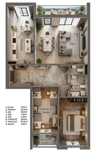Satılır 3 otaqlı yeni tikili 145 m², Binəqədi r., photo 5 from 18