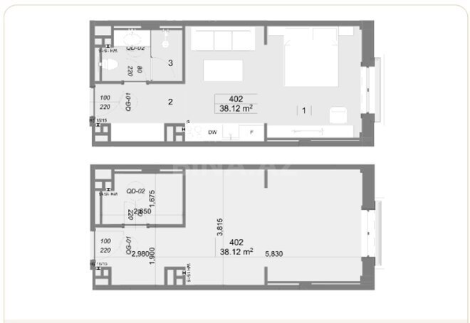 Продаётся 1-комн. новостройка 36.1 м², пос. Нардаран, photo 19 from 20