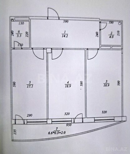 Продается 2-комн. новостройка 84 м², м. Иншаатчылар, photo 3 from 8