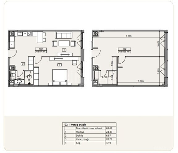Satılır 2 otaqlı yeni tikili 64 m², Nardaran q., photo 7 from 8