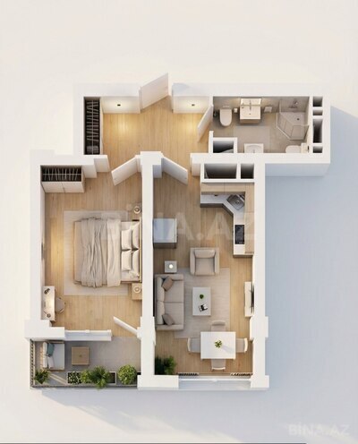 Satılır 1 otaqlı yeni tikili 56 m², Yeni Yasamal q., photo 11 from 12