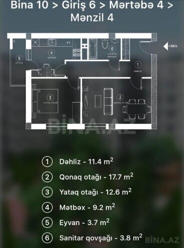 Satılır 2 otaqlı yeni tikili 58.4 m², Hövsan q., photo 12 from 15