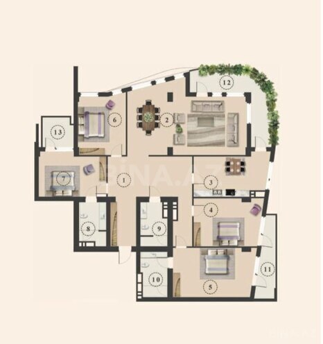Продаётся 5-комн. новостройка 230 м², пос. Баилова, photo 5 from 10