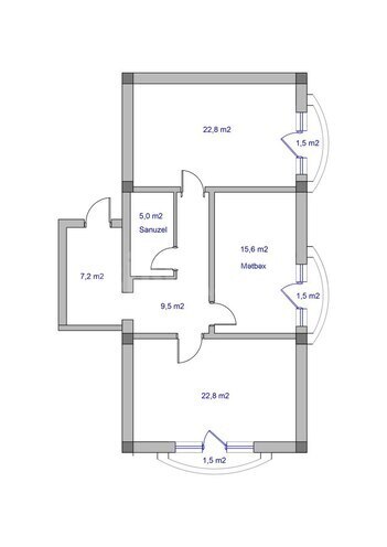 İcarəyə verilir 2 otaqlı həyət evi/bağ evi 87.4 m², Badamdar q., photo 31 from 32