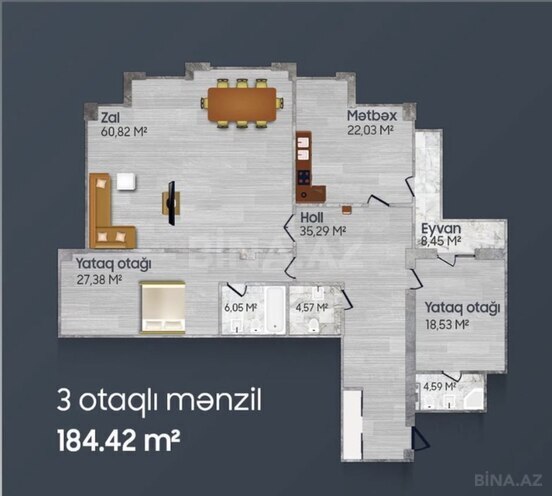 Продаётся 3-комн. новостройка 185 м², м. 28 мая, photo 3 from 6