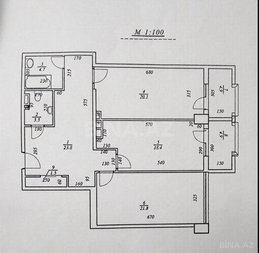 Satılır 3 otaqlı yeni tikili 106 m², Qara Qarayev m., photo 7 from 8