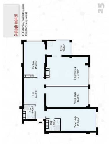 Продаётся 3-комн. новостройка 135 м², м. Шах Исмаил Хатаи, photo 3 from 14