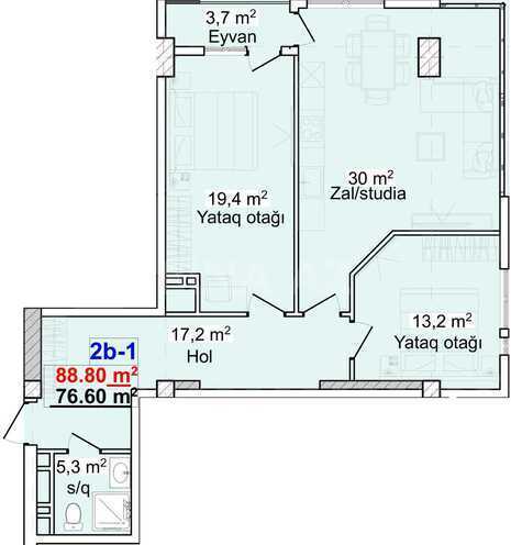 Продаётся 2-комн. новостройка 89 м², м. 20 января, photo 4 from 17