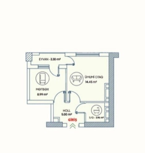 Satılır 2 otaqlı yeni tikili 36 m², Nizami m., photo 4 from 19
