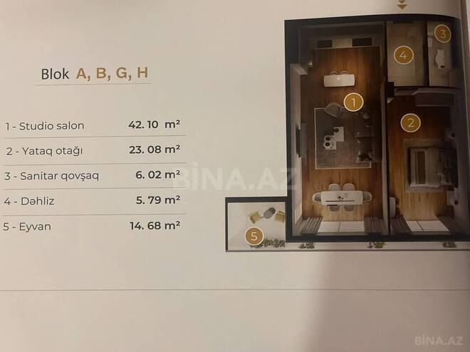 Satılır 2 otaqlı yeni tikili 92 m², Biləcəri q., photo 11 from 12