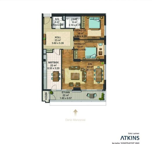 Продаётся 3-комн. новостройка 157 м², м. Шах Исмаил Хатаи, photo 13 from 23