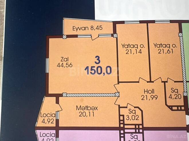 Продается 3-комн. новостройка 163 м², м. Низами, photo 8 from 9