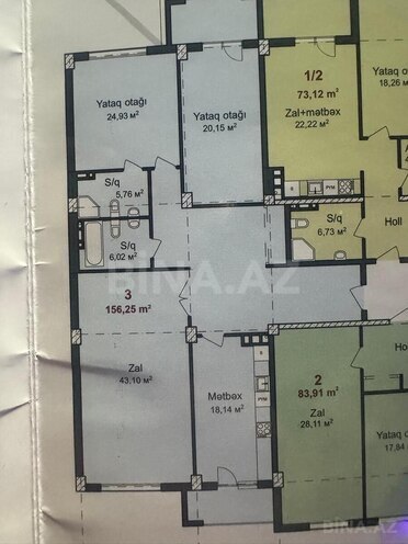 Продается 3-комн. новостройка 156 м², м. Кара Караев, photo 5 from 8