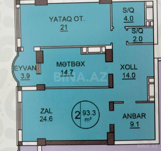 Продаётся 2-комн. новостройка 93.3 м², Насиминский  р., photo 7 from 9