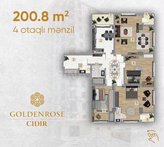 Satılır 4 otaqlı yeni tikili 201 m², Gənclik m., photo 11 from 13