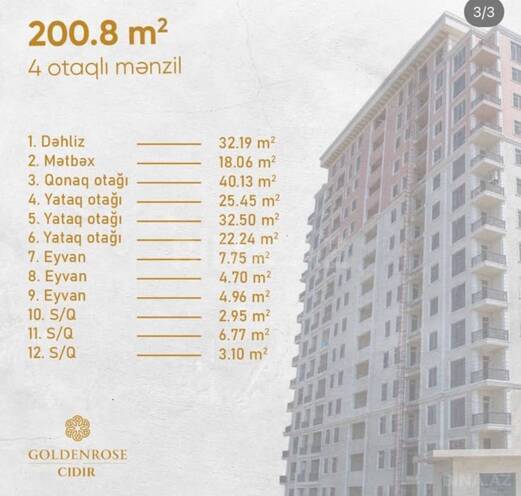 Satılır 4 otaqlı yeni tikili 201 m², Gənclik m., photo 12 from 13