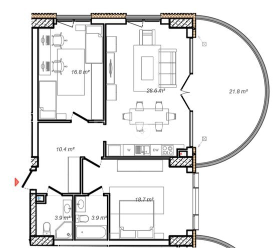 Продаётся 3-комн. новостройка 119 м², пос. Sea Breeze, photo 10 from 11