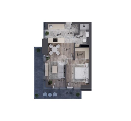 Продаётся 2-комн. новостройка 74 м², пос. Sea Breeze, photo 7 from 8