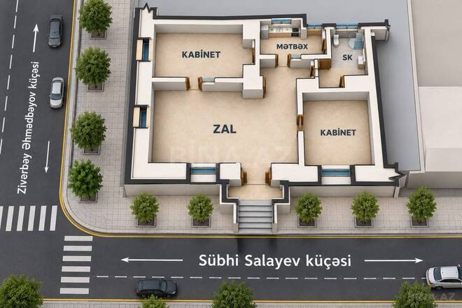 Сдается 3-комн. офис 65 м², м. Низами, photo 16 from 17