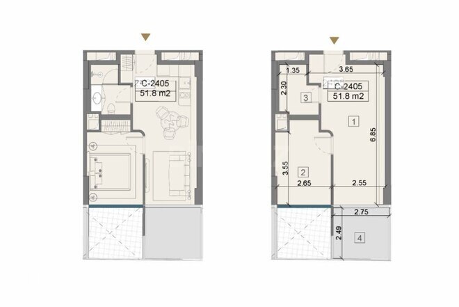 Satılır 2 otaqlı yeni tikili 52 m², Sea Breeze q., photo 8 from 9
