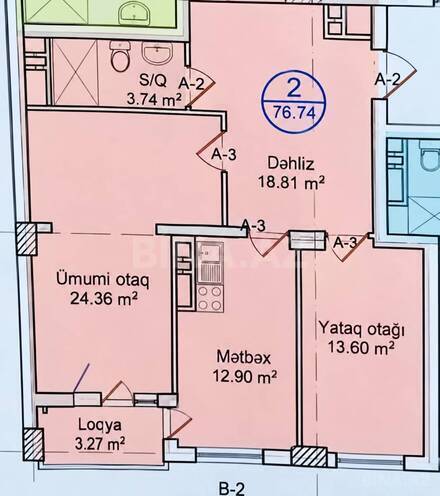 Продаётся 2-комн. новостройка 80 м², м. Кара Караев, photo 5 from 10