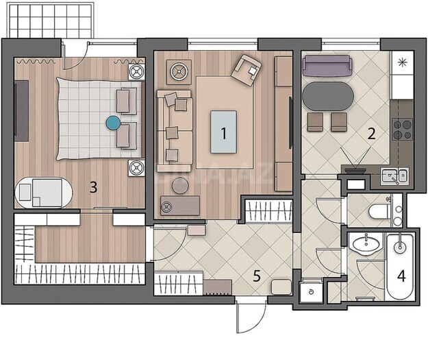 Satılır 2 otaqlı yeni tikili 105 m², Sea Breeze q., photo 6 from 9