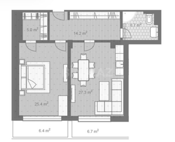 Продаётся 2-комн. новостройка 113.1 м², пос. Sea Breeze, photo 4 from 8