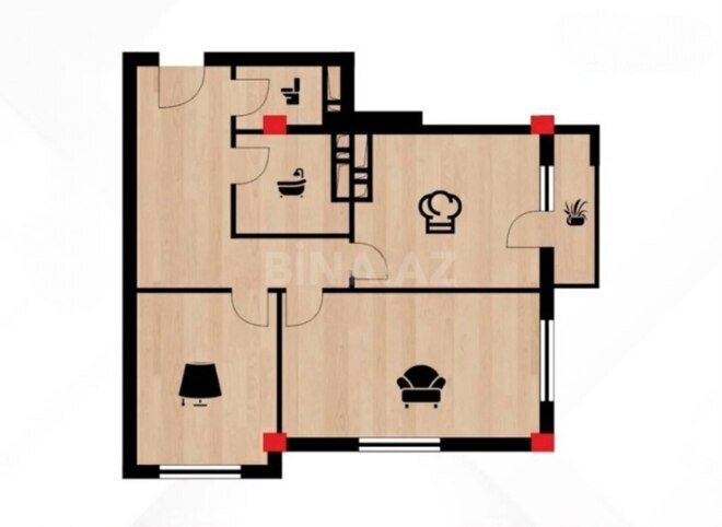Satılır 2 otaqlı yeni tikili 80 m², Nərimanov r., photo 6 from 8