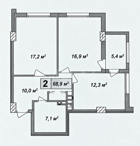 Satılır 2 otaqlı yeni tikili 70 m², Qara Qarayev m., photo 1 from 13